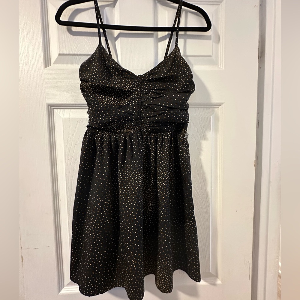 Roxy skater babydoll polka dot spaghetti strap summer dress